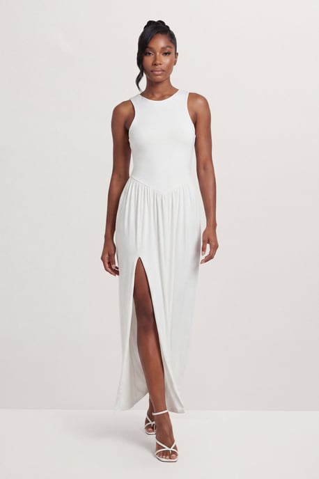 Double Layer Dropped Waist Maxi Dress - Image 1