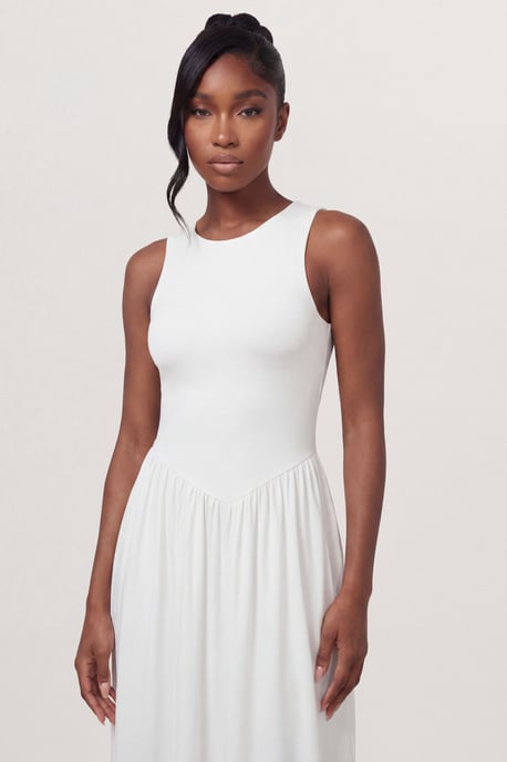Double Layer Dropped Waist Maxi Dress - Image 4