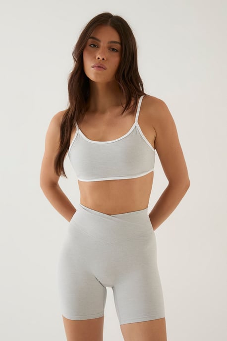 DSGN Studio Marl Wrap Waist Mini Short - Image 3