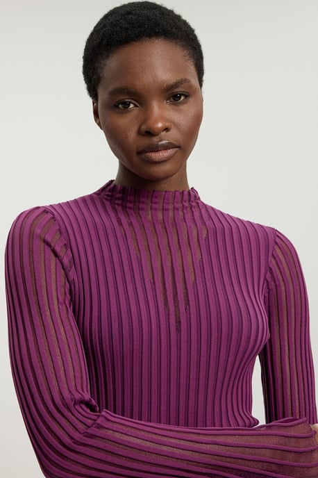 Viscose Blend Filament Knit Midi Dress - Image 2