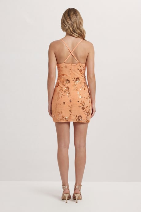Embellished Cowl Neck Mini Dress - Image 3