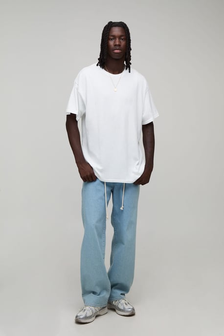 Oversized Man Script Amalfi Print T-Shirt - Image 4