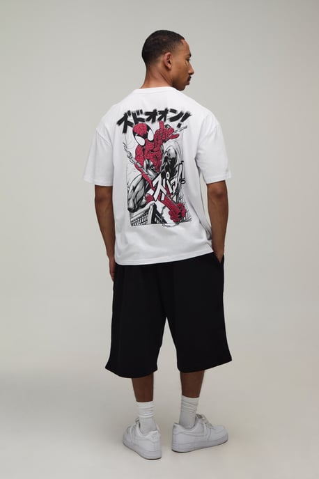 Oversized Spider Man License Print T-Shirt - Image 2