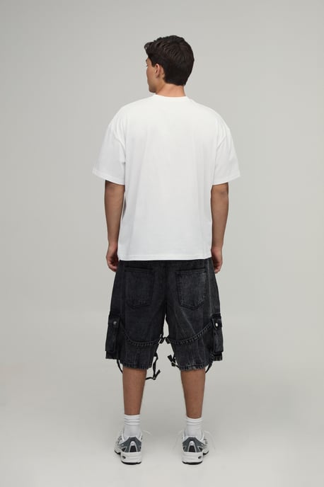 Parachute Extreme Washed Multi Cargo Ripped Shorts - Image 2