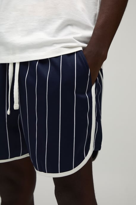 Racer Fit Pinstripe Tricot Jersey Shorts - Image 2