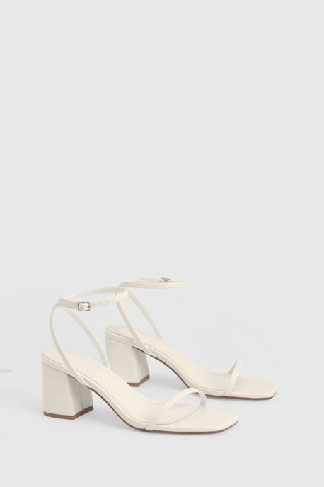 Wide Fit Square Toe 2 Part Block Toe Heels - Image 3