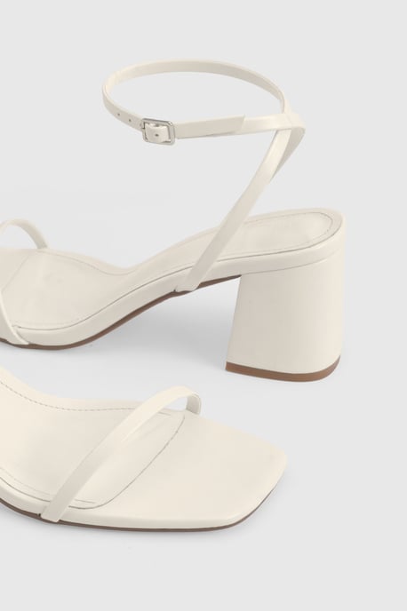 Wide Fit Square Toe 2 Part Block Toe Heels - Image 6
