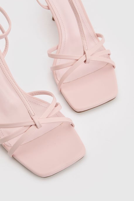 Wide Fit Knot Detail T Bar Strappy Heels - Image 5