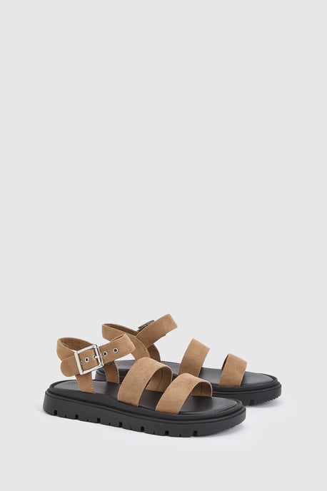 Triple Strap Flatform Sandals - Image 3