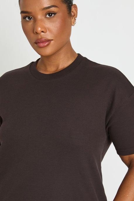 Plus Waffle Boxy T-shirt - Image 4