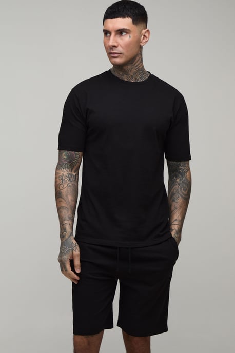 Tall Regular Fit 2 Pack T-Shirt & Lounge Shorts Set - Image 3