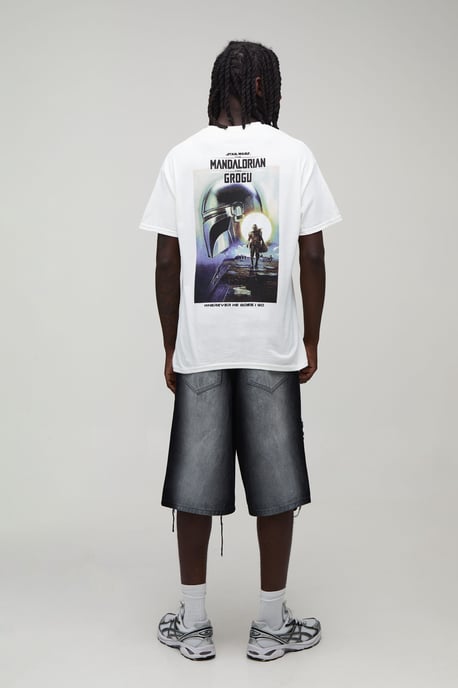Fade Wash Extreme Distressed Longline Jorts - Image 2