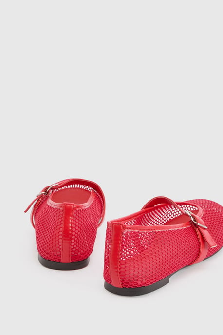 Mesh Mary Jane Ballet Flats - Image 4