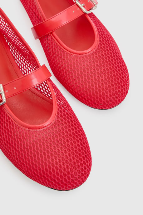Mesh Mary Jane Ballet Flats - Image 5