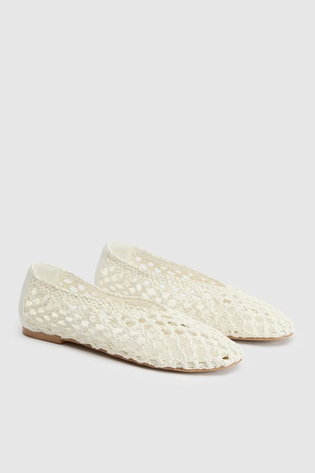 Wide Fit Woven Detail Ballerina - Image 3