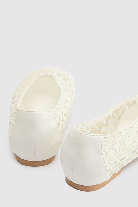 Wide Fit Woven Detail Ballerina - Image 4