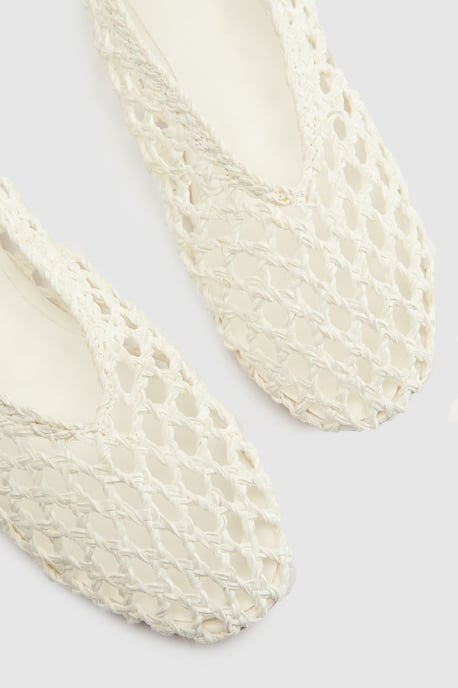 Wide Fit Woven Detail Ballerina - Image 5