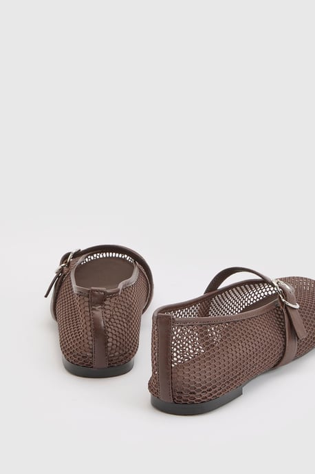 Mesh Mary Jane Ballet Flats - Image 4