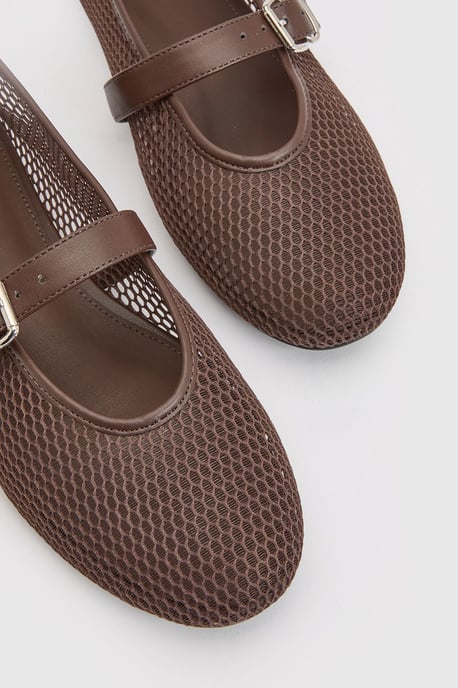 Mesh Mary Jane Ballet Flats - Image 5