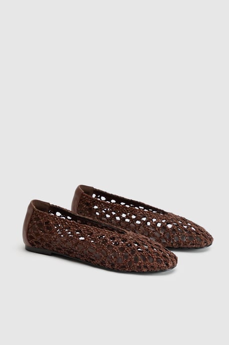 Wide Fit Woven Detail Ballerina - Image 3