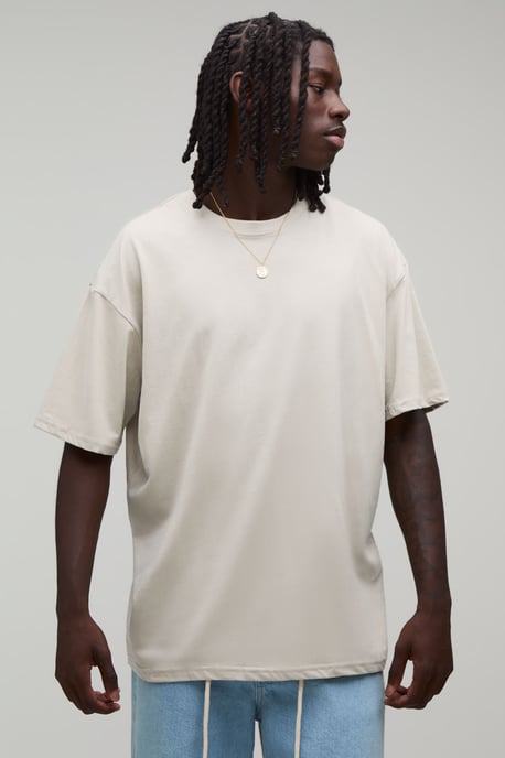 Stone Oversized Palm Beverly Hills Print T-Shirt - Image 3