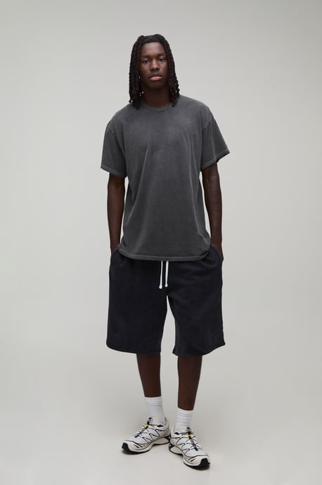 Oversized Rose Print Washed T-Shirt - Image 4