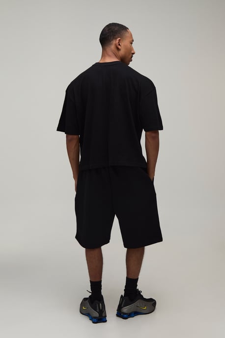 Oversized Boxy Studded T-Shirt & Relaxed Short Set - Image 2
