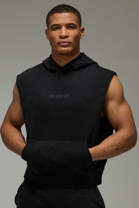 One More Rep Washed Sleeveless Hoodie - Image 3