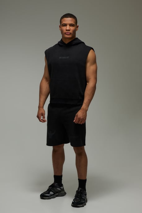 One More Rep Washed Sleeveless Hoodie - Image 4