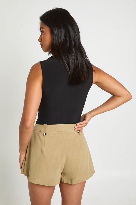 Petite Double Layer Slinky Square Neck Sleeveless Bodysuit - Image 2