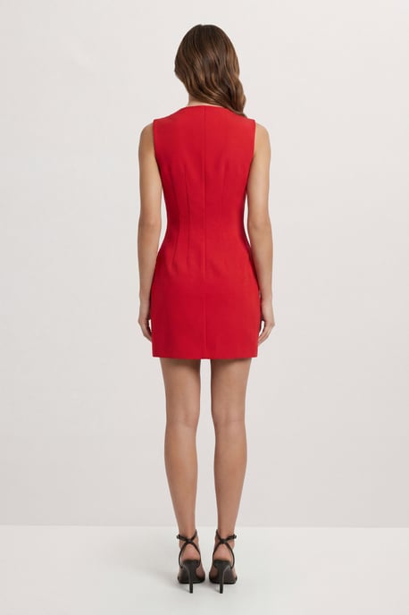 Tailored Double Breasted Sleeveless Blazer Dress - Image 4