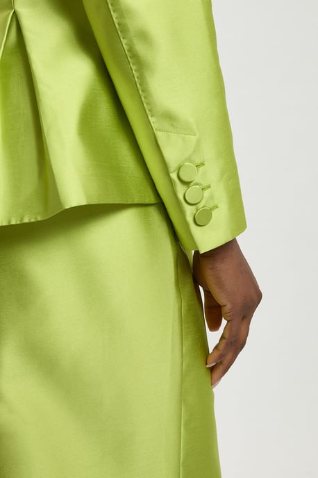 Satin Twill Single Breasted Blazer - Image 3