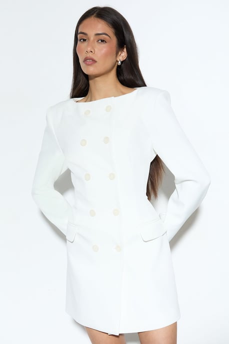 Tailored Double Breasted Blazer Dress - Image 2