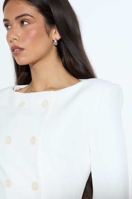 Tailored Double Breasted Blazer Dress - Image 4