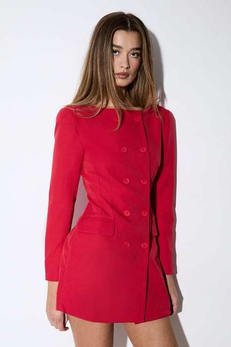 Tailored Double Breasted Blazer Dress - Image 1