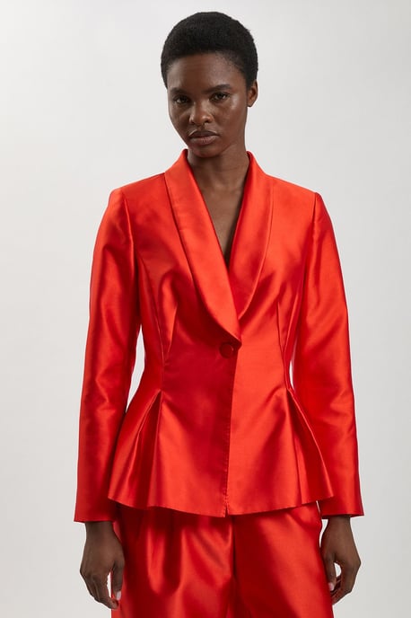 Satin Twill Single Breasted Blazer - Image 1