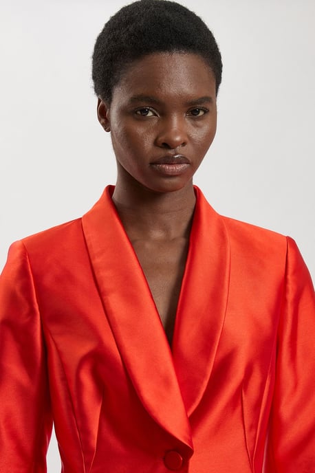 Satin Twill Single Breasted Blazer - Image 2