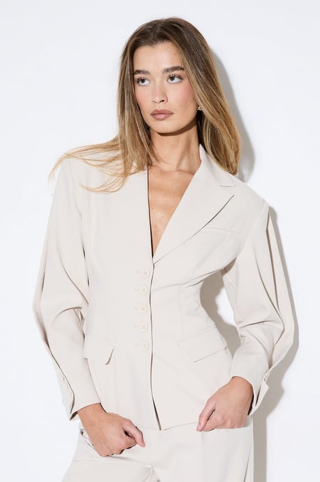 Premium Pleated Sleeve Blazer Co-Ord - Image 2
