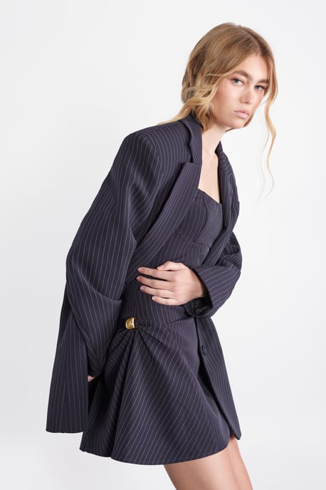 Premium Pinstripe Oversized Blazed - Image 1