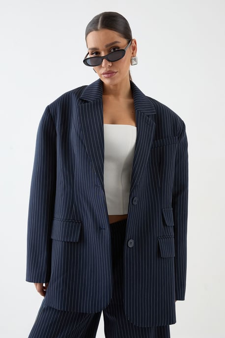 Premium Pinstripe Oversized Blazed - Image 4