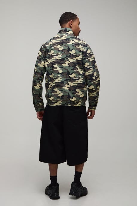 Regular Fit Camo Twill Field Jacket - Image 2