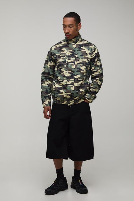 Regular Fit Camo Twill Field Jacket - Image 4