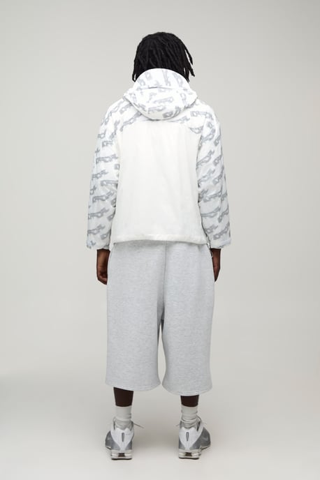 Oversized Boxy Reflective Printed Hooded Cagoule - Image 3