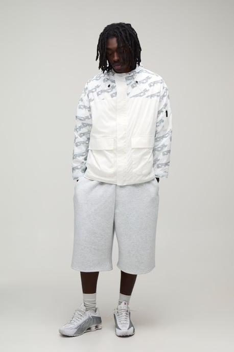 Oversized Boxy Reflective Printed Hooded Cagoule - Image 4