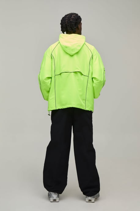 Regular Fit Piping Hooded Cagoule - Image 1