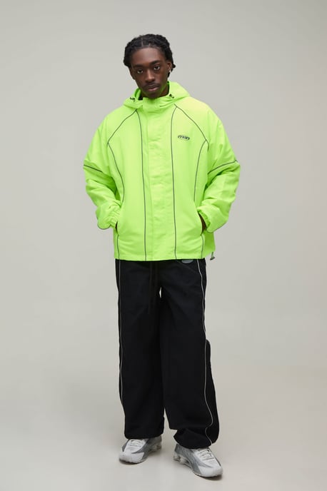 Regular Fit Piping Hooded Cagoule - Image 3