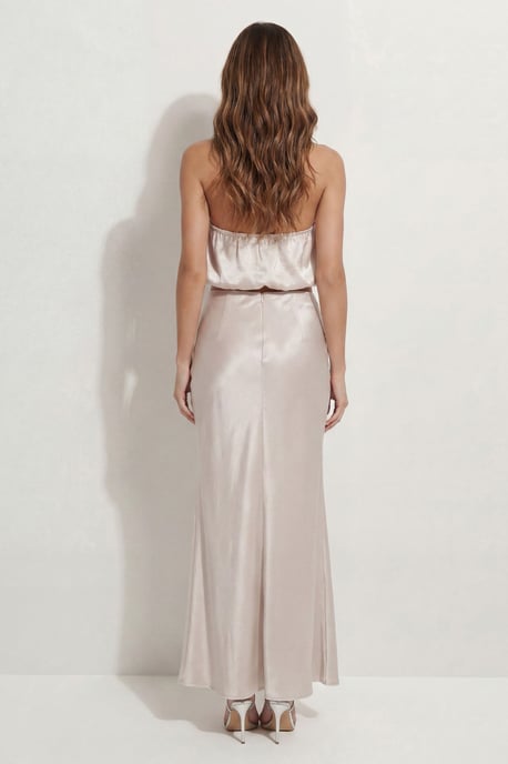 Premium Satin Draped Crop Top Co-Ord - Image 3
