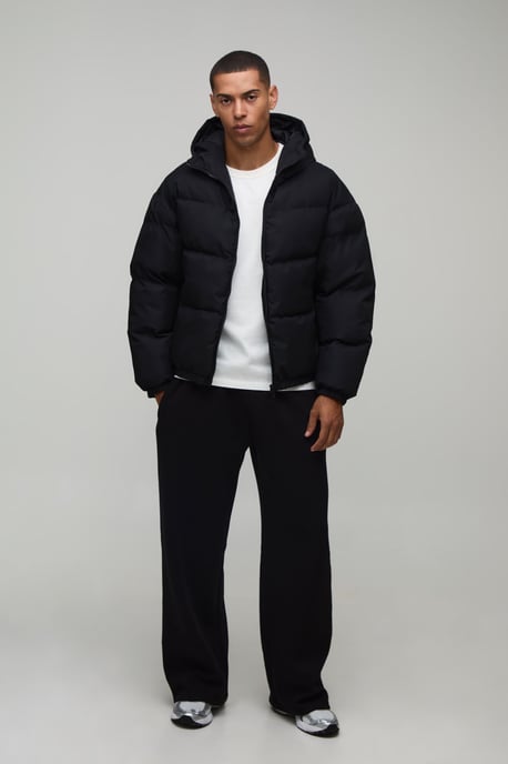 Essential Regular Fit Midweight Padded Hooded Puffer Jacket - Image 4