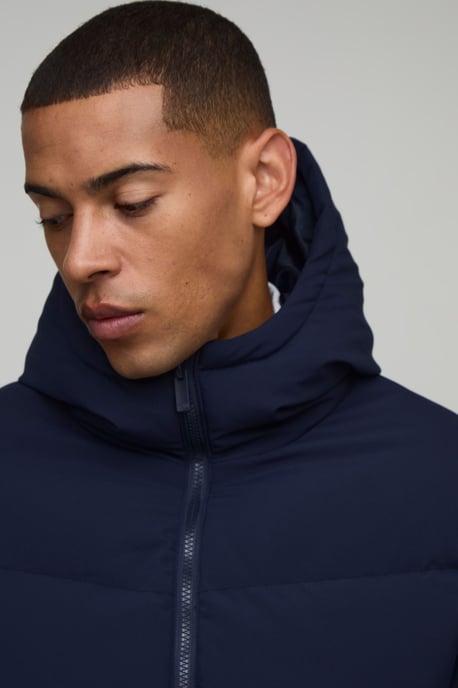 Essential Regular Fit Midweight Padded Hooded Puffer Jacket - Image 3