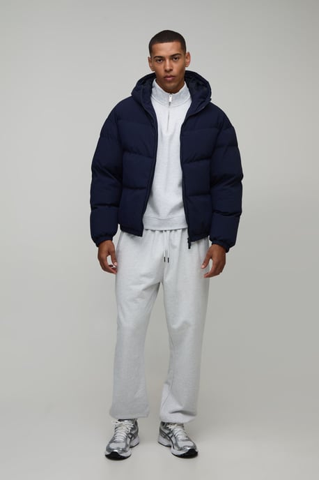 Essential Regular Fit Midweight Padded Hooded Puffer Jacket - Image 4